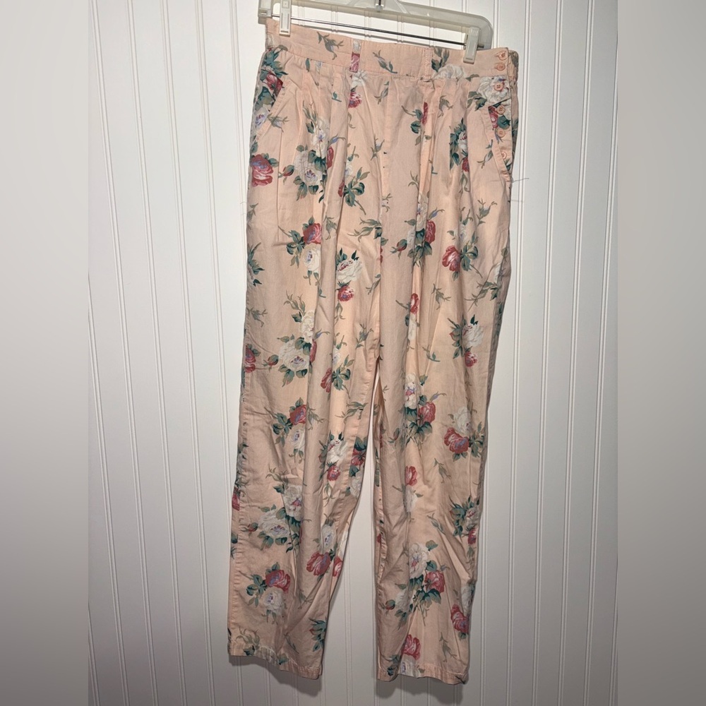 Vintage Floral Bugle Boy Trouser| Size Large